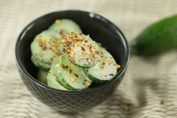 Creamy Hot Roasted Garlic Cucumbers