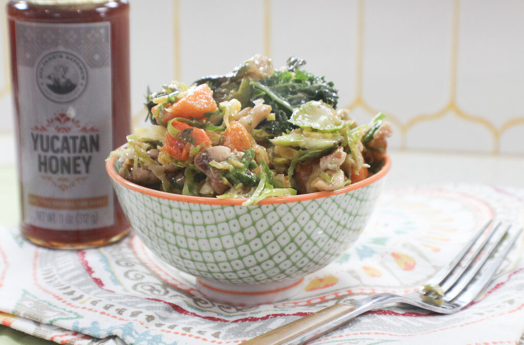 Brussels Sprout Salad with Honey Vinaigrette