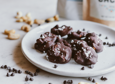 Salted Cacao Bean and Cashew Clusters