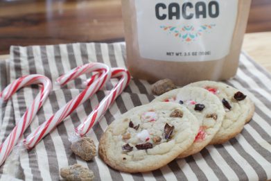 Paleo-ish Candy Cane Cacao Cookies