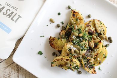 Roasted Summer Squash with Capers and Pepitas